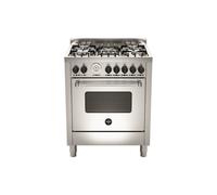 LA GERMANIA AMN765GXT Cocina 5 Fuegos Horno A Gas Aireado Inox 70 CM A+