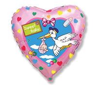 La globos 201558 las cigüeña Lámina Mylar Globo de látex, 18 ", multicolor