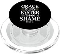 La gracia corre más rápido que la vergüenza Luke 15 Mensaje de fe audaz PopSockets PopGrip para MagSafe