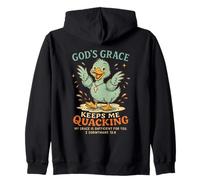 La Gracia de Dios me Mantiene cuestionando Pato Cristiano Sudadera con Capucha