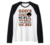 La Gracia de la Misericordia de Dios me da Esperanza para Las Mujeres Negras Camiseta Manga Raglan