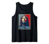 La Gracia GANA a Jesucristo Cristiano Pascua Fe Esperanza Camiseta sin Mangas