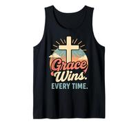 La gracia gana cada vez que una cruz cristiana nace de nuevo en Jesús Camiseta sin Mangas