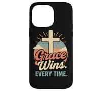 La gracia gana cada vez que una cruz cristiana nace de nuevo en Jesús Carcasa para iPhone 14 Pro Max