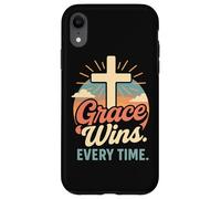 La gracia gana cada vez que una cruz cristiana nace de nuevo en Jesús Carcasa para iPhone XR