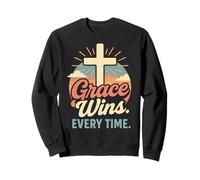 La gracia gana cada vez que una cruz cristiana nace de nuevo en Jesús Sudadera