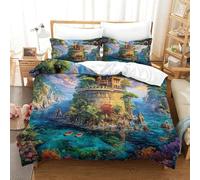 La Gran Muralla China Juego De Cama De con Cierre De Cremallera Funda De Almohada Funda De Edredón Material De Microfibra Super King（260x220cm）
