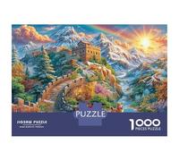 La Gran Muralla China Puzzle 1000 Piezas para La Familia-Rompecabezas Difícil, Apto para Adultos Y Adolescentes A Partir De 14 Años 38x26cm/1000pcs