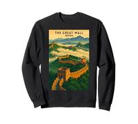 La Gran Muralla de China Paisaje Vintage Obra de Arte Sudadera