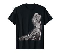 La Gran Muralla de China Viajeros de estampado de arte Camiseta