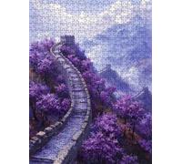 La Gran Muralla PúRpura Puzzle 6000 Piezas, Rompecabezas Adultos Puzzle, Desafiante Puzzles de Decoración Juego de, Entretenimiento Juego Educativo para Toda la Familia DX0YL7-1099