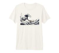 La Gran Ola de Kanagawa Hokusai Camiseta Premium