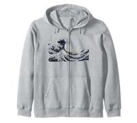 La Gran Ola de Kanagawa Hokusai Sudadera con Capucha