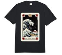 La Gran Ola de Kanagawa por la Noche Tarot Card Retro Comfort Colors Adult Heavyweight T-Shirt