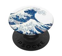 La gran ola del arte japonés de Kanagawa PopSockets PopGrip: Agarre intercambiable para Teléfonos y Tabletas