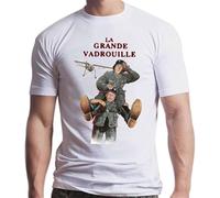 La Grande Vadrouille Ver 1 Poster T-Shirt Louis De Funes T-Shirt FamoClothing White