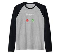 La grandeza está llamando, inspiradoras y divertidas citas para regalos Camiseta Manga Raglan