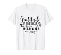 La gratitud es la Mejor Cita inspiradora de Actitud Camiseta gráfica económica