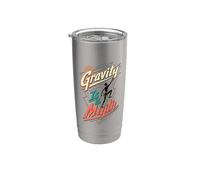 La gravedad es un mito Humor divertido de escalada en roca Vaso térmico de acero inoxidable de doble pared