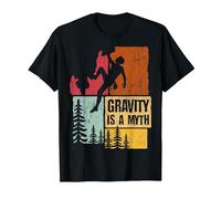 La Gravedad es un Mito Regalo Escalada Boulder Montañismo Camiseta, Hombre, Negro, M