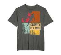 La Gravedad es un Mito Regalo Escalada Boulder Montañismo Camiseta, Hombre Tallas Grandes, Asfalto, 6X Alto