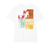 La Gravedad es un Mito Regalo Escalada Boulder Montañismo Camiseta, Hombre Tallas Grandes, Blanco, 2X Alto
