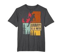 La Gravedad es un Mito Regalo Escalada Boulder Montañismo Camiseta, Hombre Tallas Grandes, Jaspeado Oscuro, 3X Alto