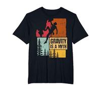La Gravedad es un Mito Regalo Escalada Boulder Montañismo Camiseta, Hombre Tallas Grandes, Negro, 6X Alto