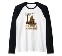 La Gravedad Sucede - Isaac Newton Science Humor Camiseta Manga Raglan