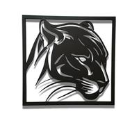 La Guarida del Dragón Cuadros de madera animales salvajes en relieve 3D - León, Leona, Tigre o Jaguar | Decoración de pared para salón, dormitorio u oficina - Colección Instinto Salvaje (Jaguar, L)