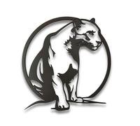 La Guarida del Dragón Cuadros de madera animales salvajes en relieve 3D - León, Leona, Tigre o Jaguar | Decoración de pared para salón, dormitorio u oficina - Colección Instinto Salvaje (Leona, L)