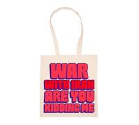 ¿La Guerra Con Irán Es Broma Bolsa De Compras Beige Durable Reutilizable Eco Friendly Reusable Shopping Bag