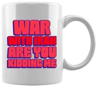 ¿La Guerra Con Irán Es Broma Taza Blanca De Cerámica Hogar De Oficina De La Taza Del Agua Té Café