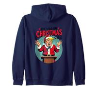 La Guerra contra la Navidad es Real - Angry Santa President Sudadera con Capucha