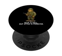 La guerra es el infierno, pero el estilo es para siempre - 70s Retro Vintage USA PopSockets PopGrip Adhesivo