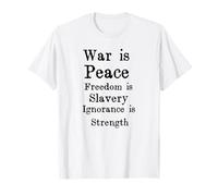 La guerra es paz La libertad es esclavitud La ignorancia es fuerza Camiseta