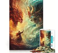 La Guerra Eterna de los Elementos, Rompecabezas de 1000 Piezas para Adultos, Juguete Intelectual, Diversión Relajante, Pieza de Arte 50x75cm