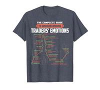 La guía Completa para comprender Las emociones de los Comerciantes Trading Camiseta, Hombre, Azul Jaspeado, 4XL