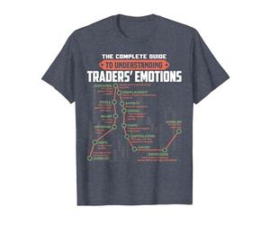 La guía Completa para comprender Las emociones de los Comerciantes Trading Camiseta, Hombre, Azul Jaspeado, 5XL
