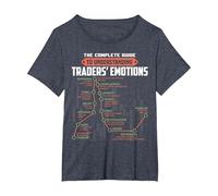 La guía Completa para comprender Las emociones de los Comerciantes Trading Camiseta, Mujer Tallas Grandes, Azul Jaspeado, 6XL Grande