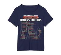 La guía Completa para comprender Las emociones de los Comerciantes Trading Camiseta, Mujer Tallas Grandes, Azul Marino, 4XL Grande