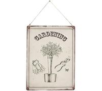 La Hacienda Cartel de jardinería de metal en relieve, 40 x 30 cm