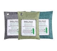 LA HAUTE 2 paquetes de bolsas purificadoras de aire natural de carbón de bambú para coche, hogar, armario, eliminador de olores, deshumidificador, absorbente de humedad, eliminación de olores,