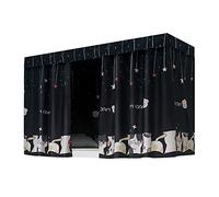 LA HAUTE - Toldo de cama de poliéster para cama individual, cortina de litera para dormitorio estudiantil, tela opaca, mosquiteras, tienda de campaña
