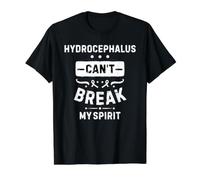 La hidrocefalia no Puede Romper mi espíritu Camiseta gráfica económica, Hombre, Negro, L