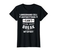 La histiocitosis de células de Langerhans no Puede Romper mi espíritu Camiseta gráfica económica, Mujer, Negro, L
