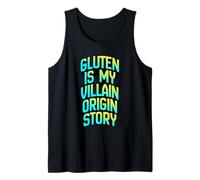 La Historia del Origen del Gluten es mi Villano, Divertida Ropa de Humor para celíacos Camiseta sin Mangas