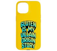 La Historia del Origen del Gluten es mi Villano, Divertida Ropa de Humor para celíacos Carcasa para iPhone 15