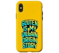 La Historia del Origen del Gluten es mi Villano, Divertida Ropa de Humor para celíacos Carcasa para iPhone X/XS