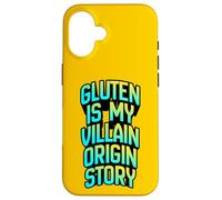 La Historia del Origen del Gluten es mi Villano, Divertida Ropa de Humor para celíacos Carcasa para iPhone 16